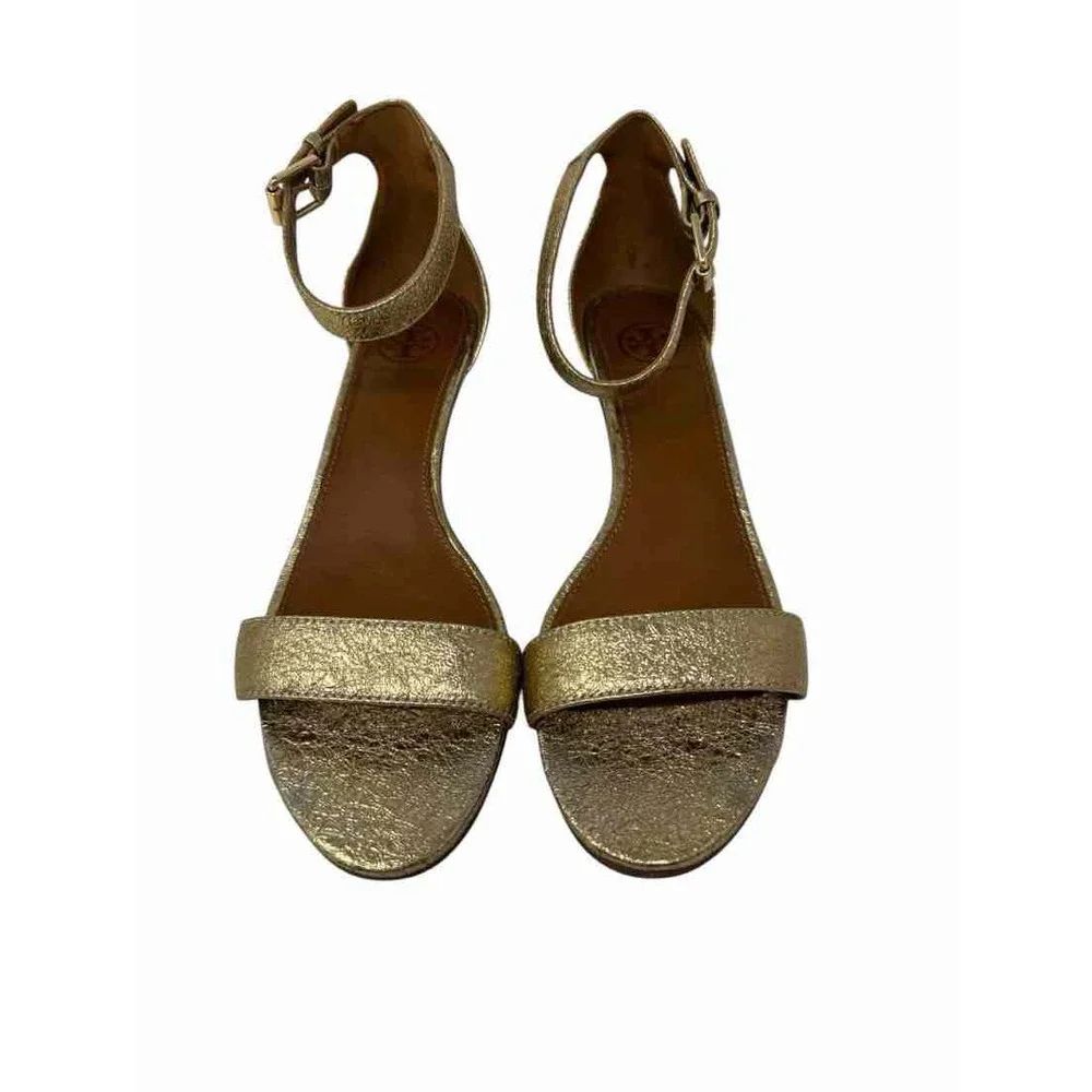 Shoe Size 8 Tory Burch Gold Leather Sandals